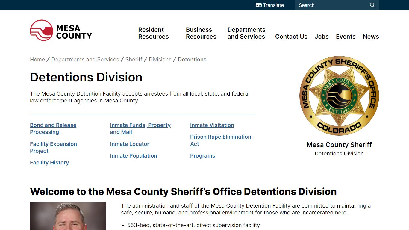 Detentions Division | Mesa County