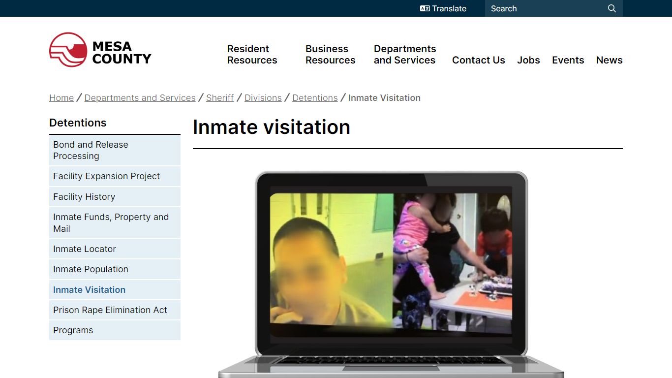 Inmate visitation | Mesa County